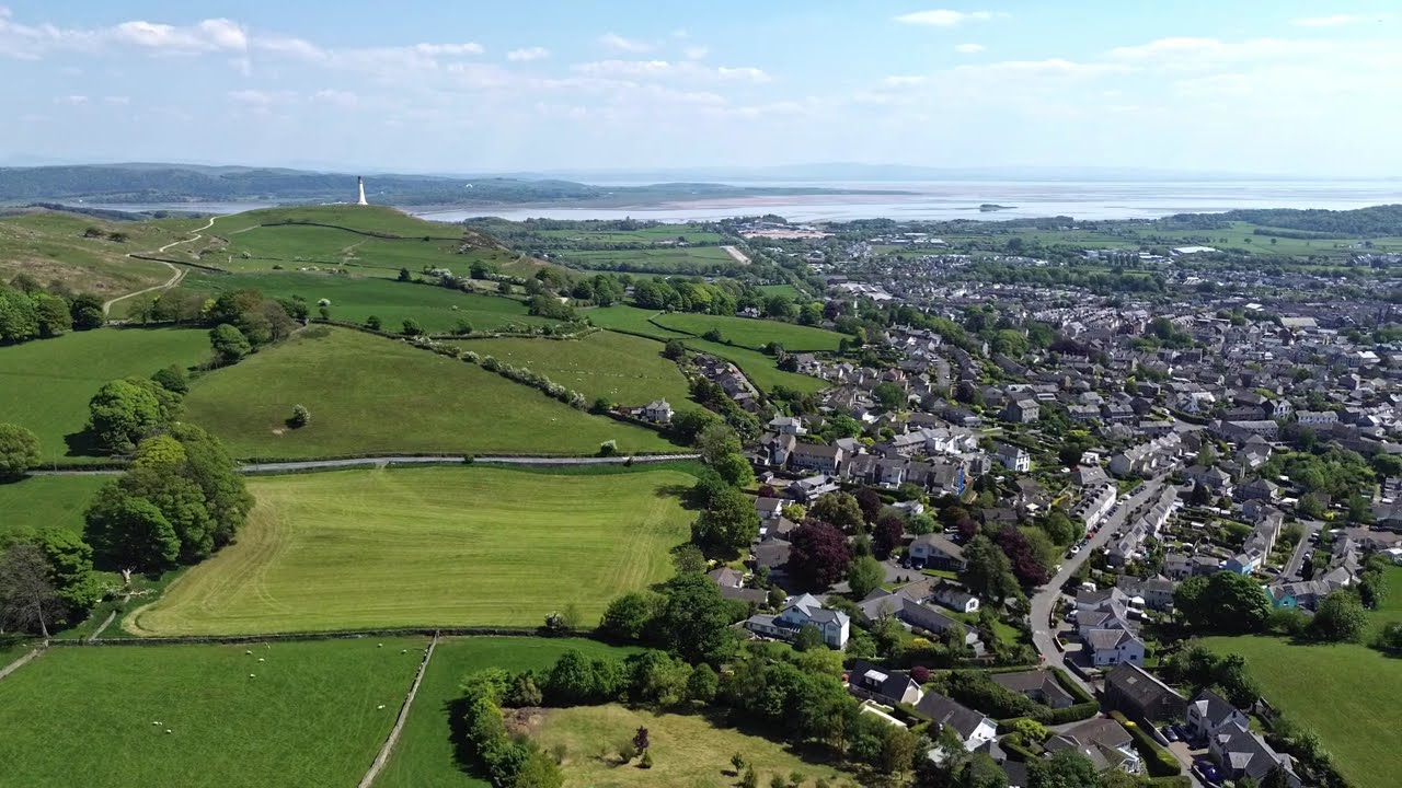 Ulverston Cumbria panoramic view.