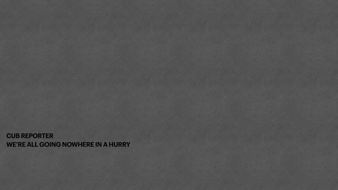 Cub Reporter - We&rsquo;re All Going Nowhere in a Hurry