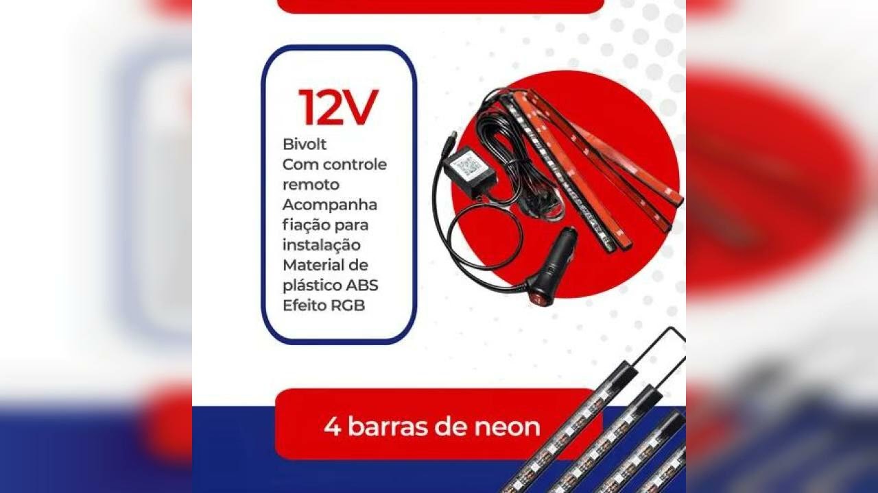 Review: Kit Iluminação Interior Carro 12 Led Luz Rgb Controle 12v Carregador Veícular Rgb