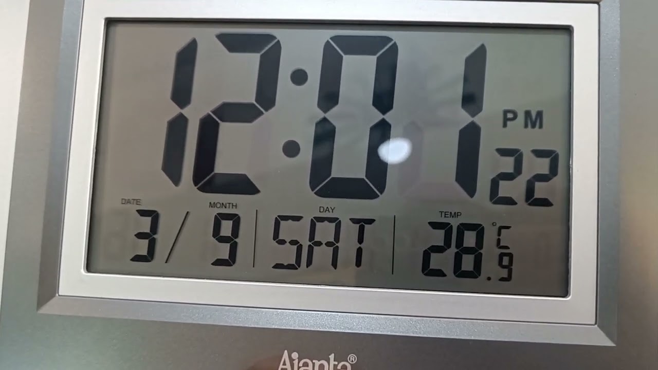Ajanta Lcd Digital Wall Clock Time Configuration and Alarm On Off Process #ajantadigital
