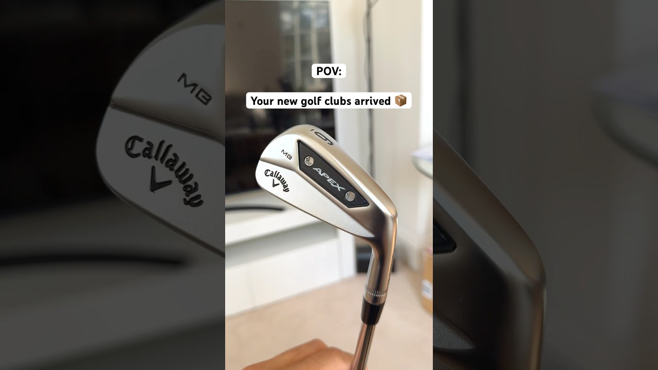 Unboxing a brand new set of golf clubs 😍🔉