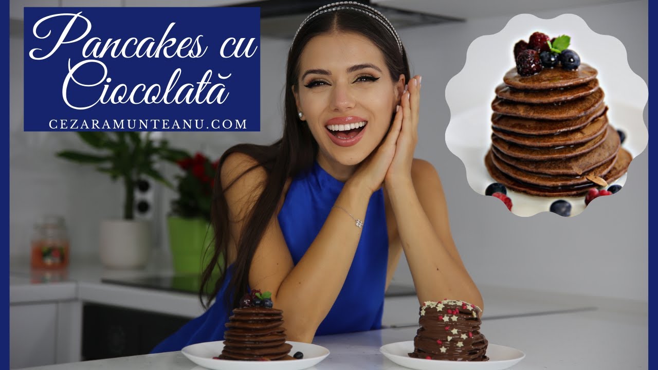 Pancakes cu ciocolata (Clătite pufoase/ Clătite Americane)