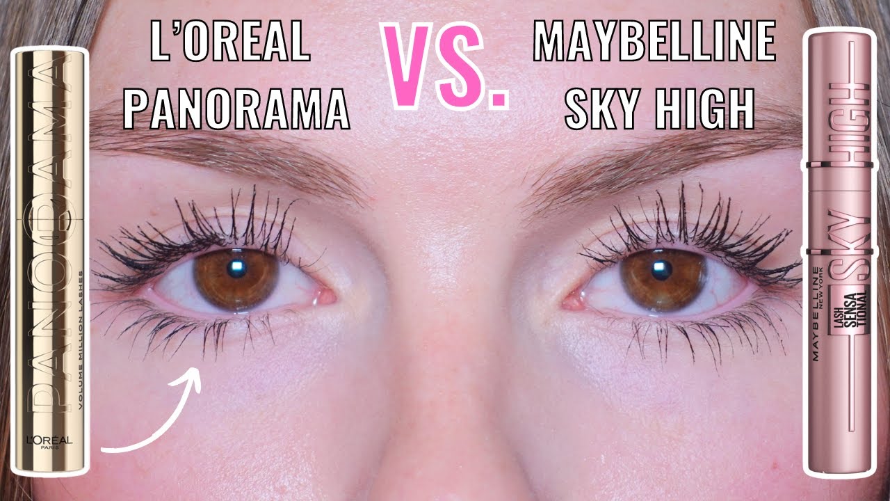 Тушь Maybelline Sky High против туши L'oreal Panorama | Обзор и 8-часовой тест на стойкость