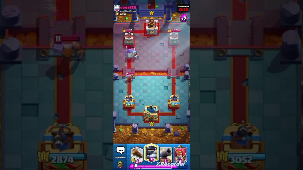 Jugando clash para subir de arena