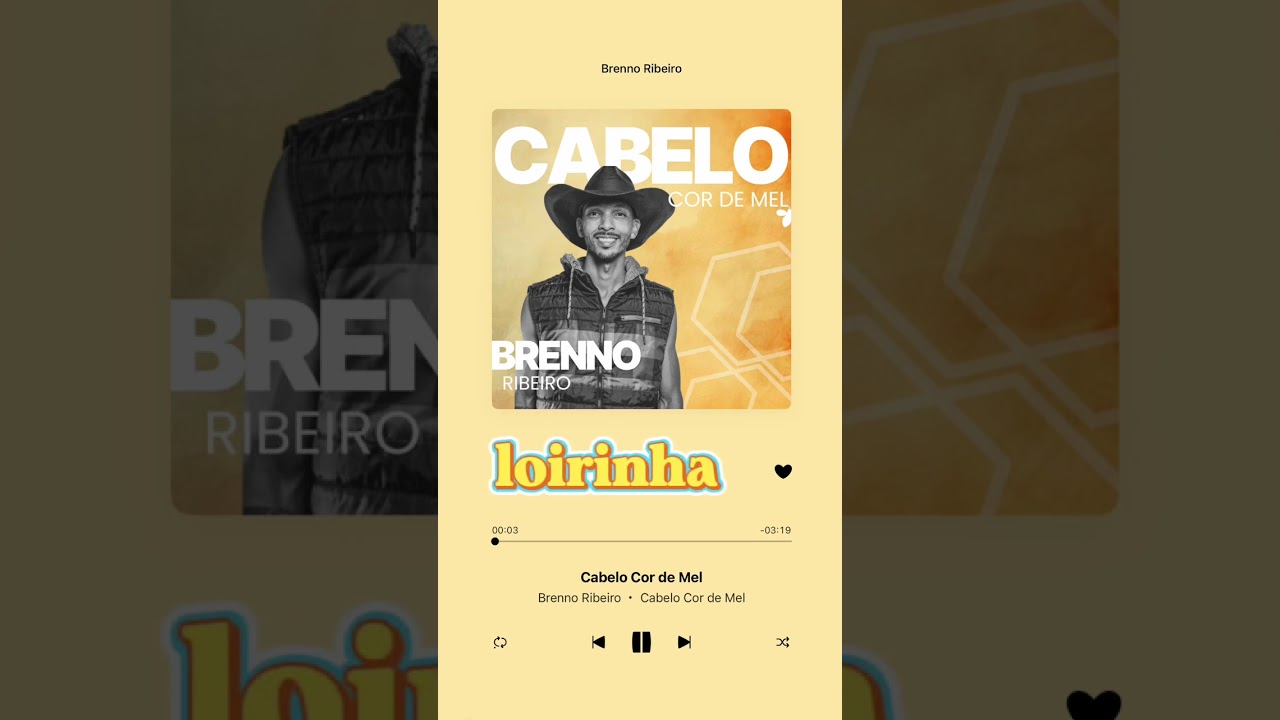 Brenno Ribeiro - Cabelo cor de mel