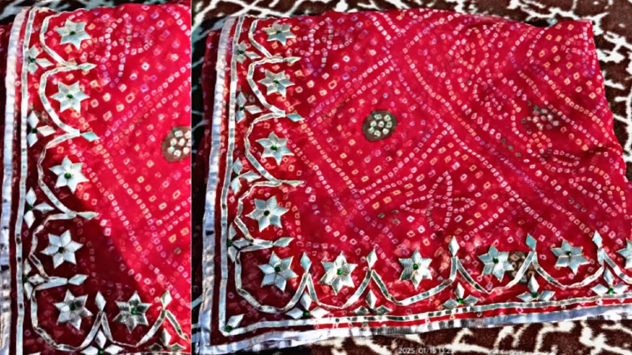 Gota patti embroidery chunari / gota patti work odhani / Rajsthani Arts