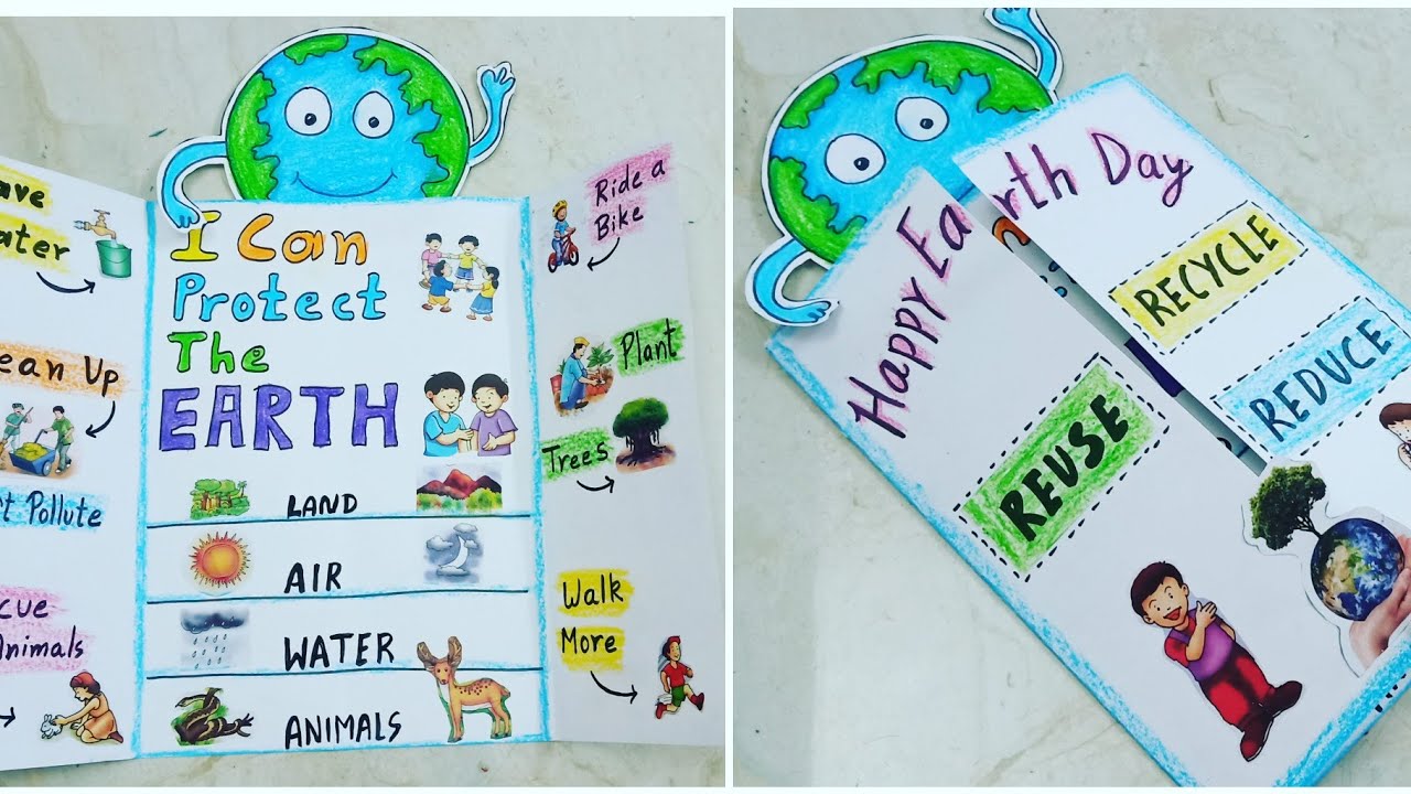 Earth Day Poster/Drawing Making Idea For School Competitions | Save Earth Activity | #CraftLas