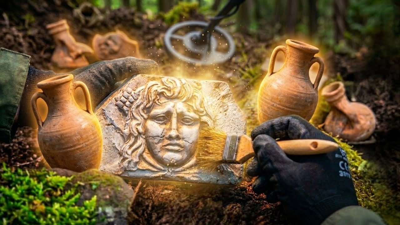 ШОКИРУЮЩЕЕ ОТКРЫТИЕ⚒️Найдена древняя камерная гробница со статуей Медузы и керамикой‼️