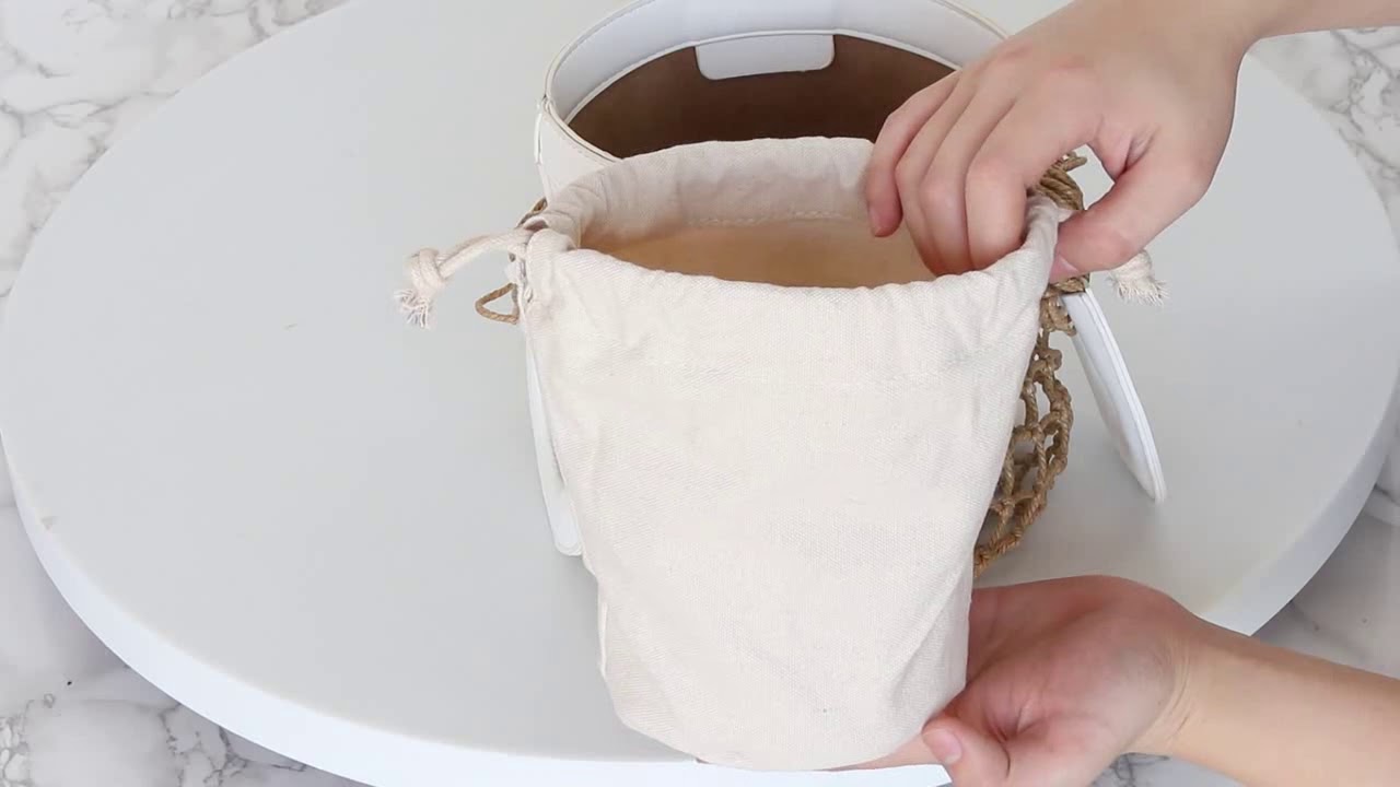 ABIBA Fishnet And Leather Tote Bucket Bag - JESSICABUURMAN