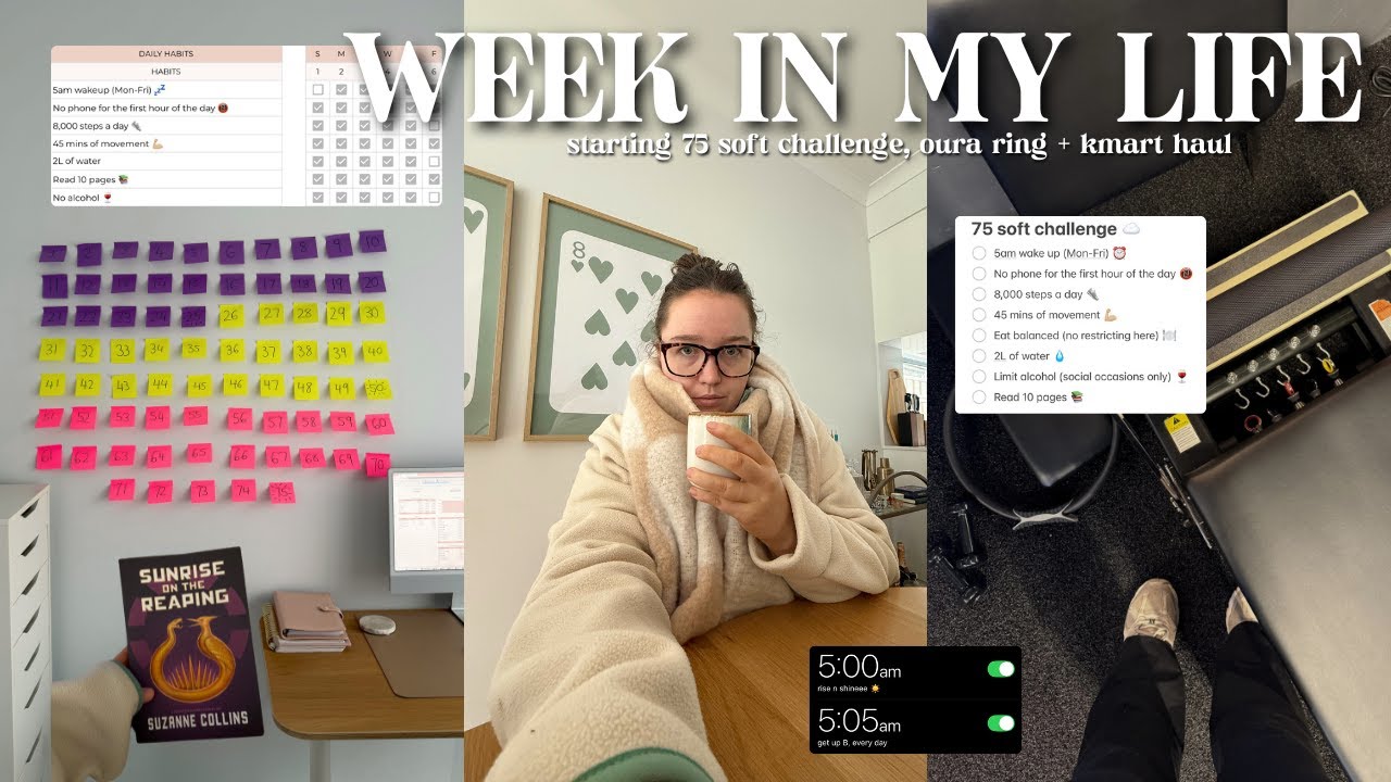 spend the week with me: starting the 75 soft challenge (again) 👟🎧✔️