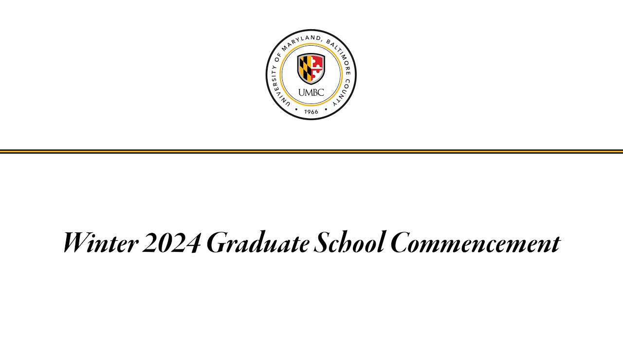 UMBC Winter Graduate Commencement 2024