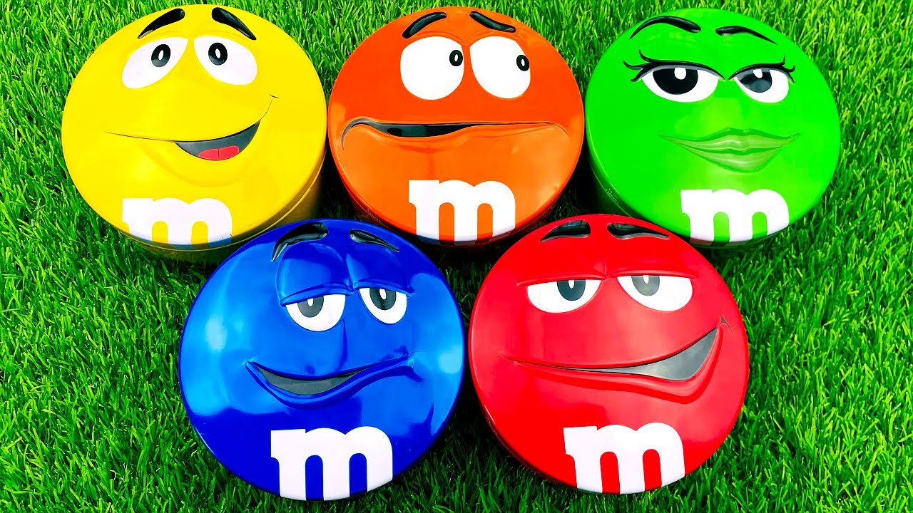 10 Minutes Satisfying with Rainbow Candies Unpacking From  M&M'S Containers ASMR Slime Surprise