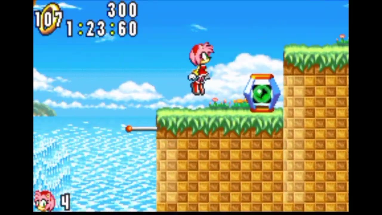Jogando Sonic Advance com a Amy Rose na Neo Green Hill