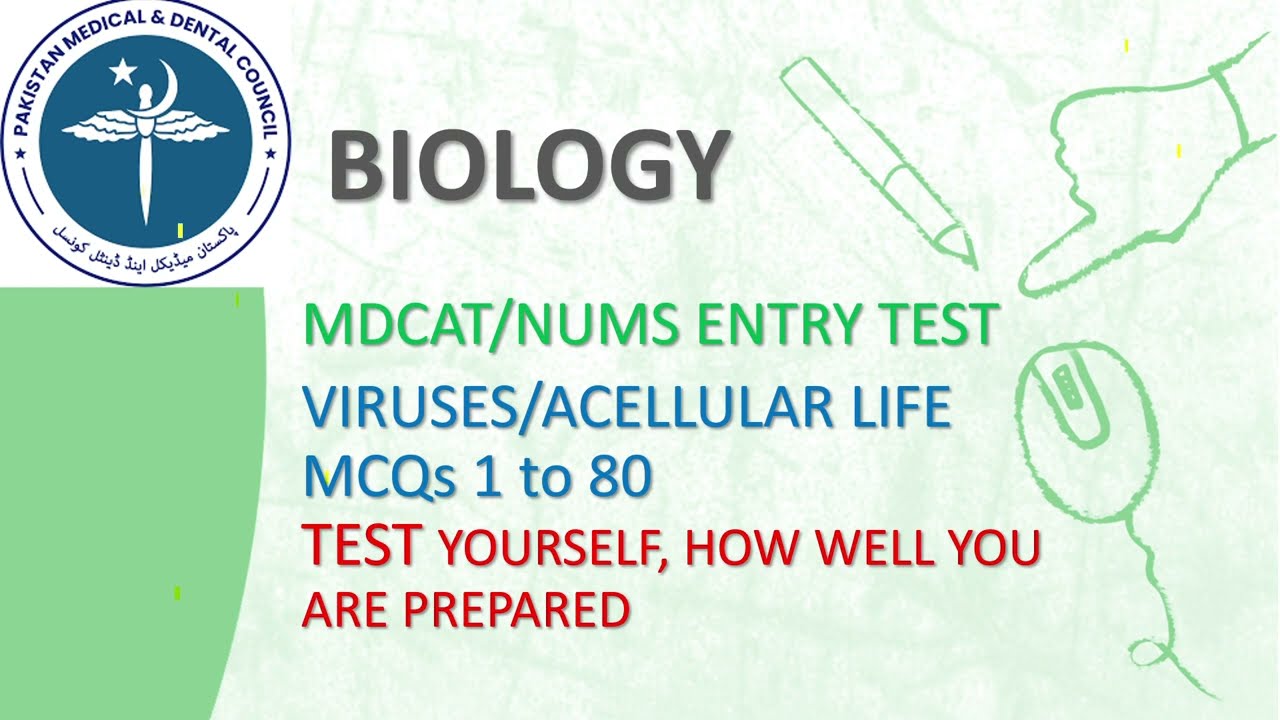 mdcat/nums biology viruses/Acellular Life mcqs