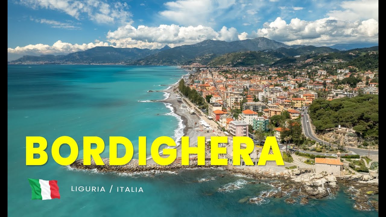 BORDIGHERA Liguria - Riviera Włoska | 🇮🇹 Włochy z lotu ptaka [4K]