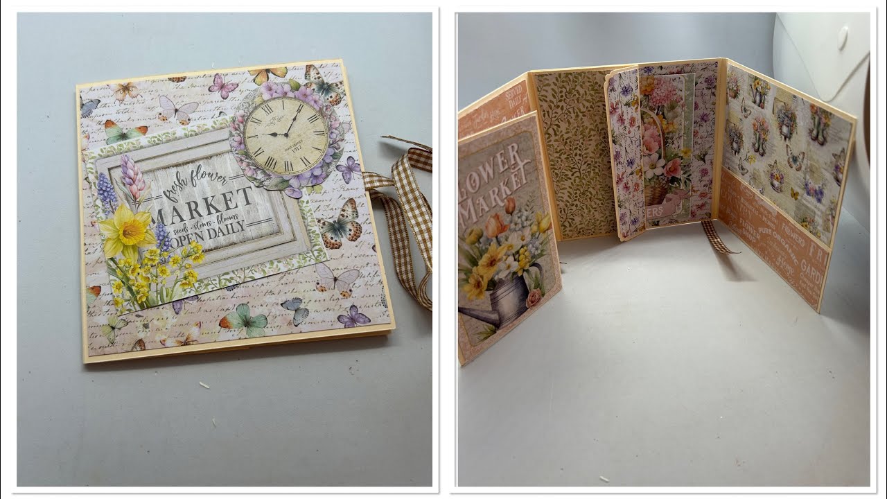 TUTO album folio avec 2 feuilles 30/30 facile