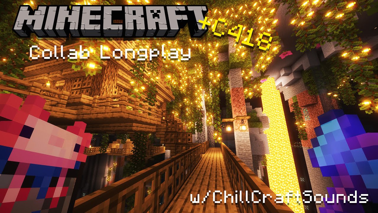 🌿Minecraft Lush Cave House Build Longplay #3 w/ C418 music