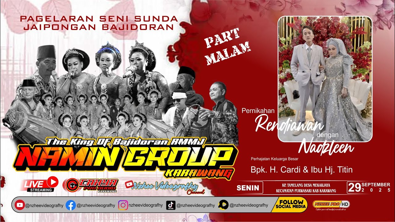 🔴LIVE MALAM JAIPONGAN RMMJ NAMIN GROUP | PERHAJATAN H.CARDI HJ TITIN TAMELANG PURWASARI 29   09 25