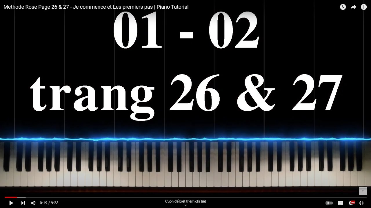 Methode Rose Page #26 & #27 - Je commence et Les premiers pas | Piano online Level 2 #pianolessons