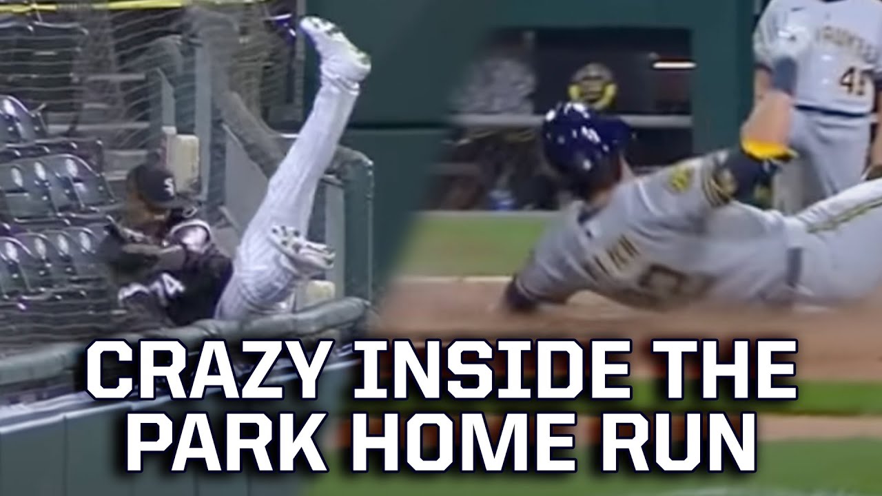 Yelich ties the game with an inside the park HR after Eloy falls into the netting, a breakdown