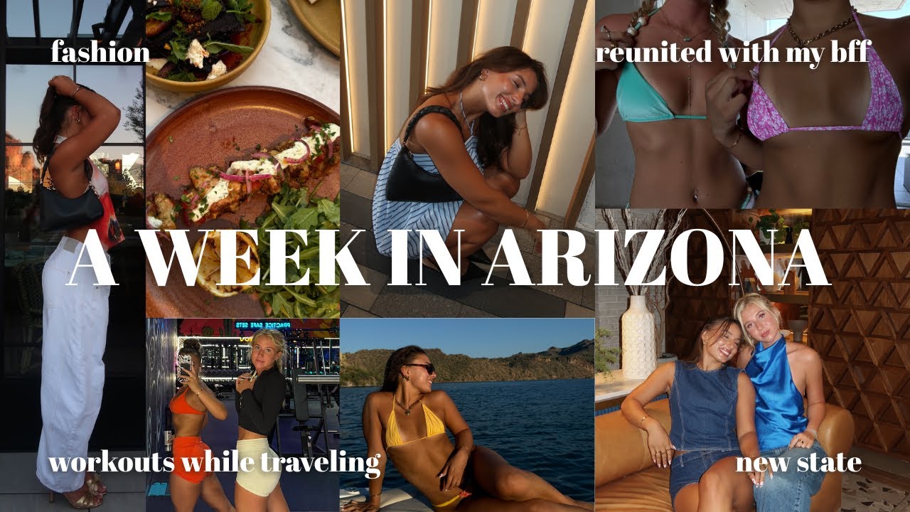MY FIRST TIME IN ARIZONA: exploring scottsdale, workouts while traveling, visiting my roomate+ more!