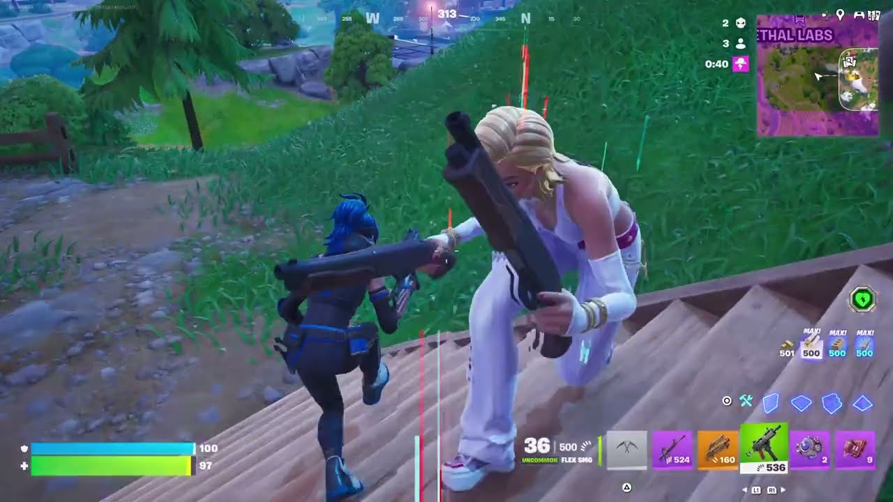 Fortnite Love and Legends Battle Royale in the square/rectangle storm with 2 elims, and I got 🥈