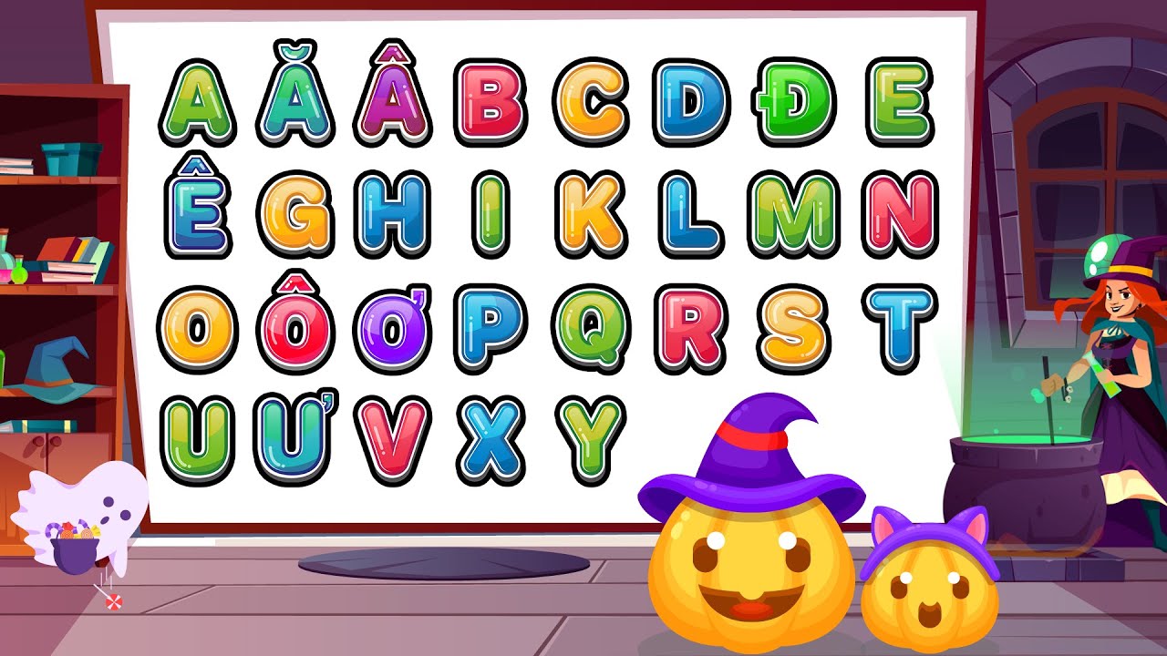 Dạy bé bảng chữ cái tiếng việt mẫu giáo halloween vui nhộn