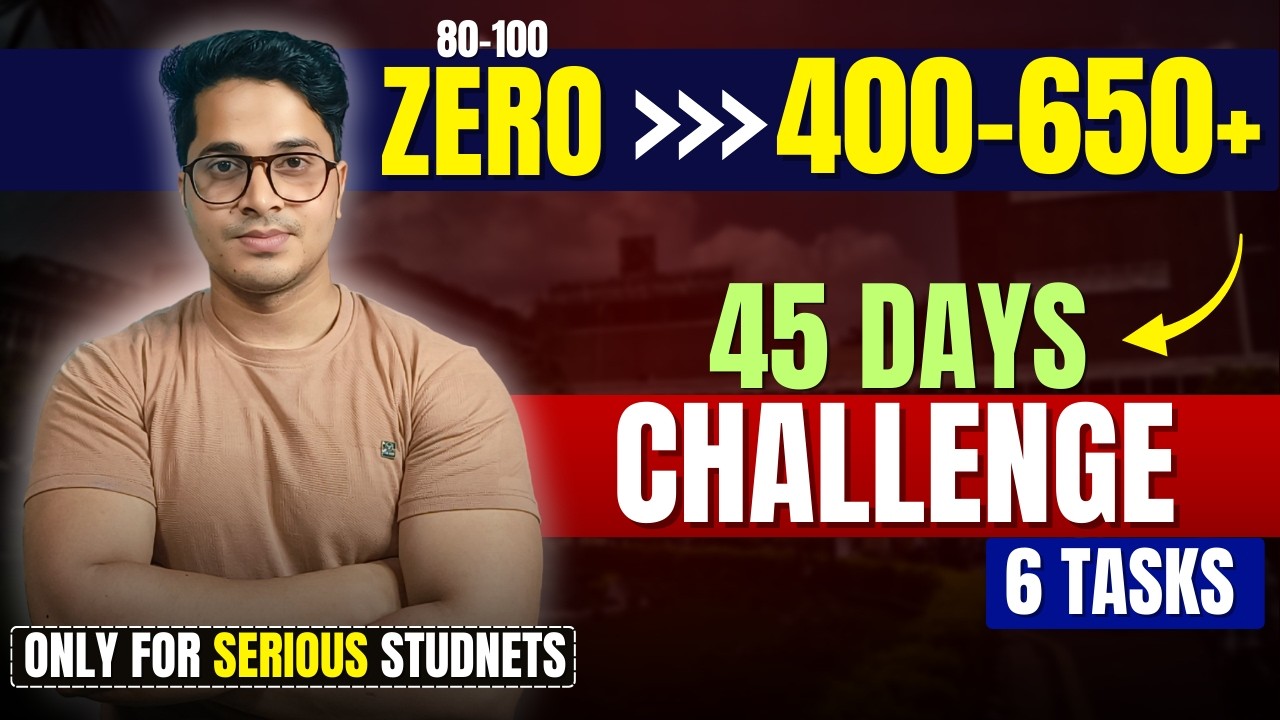 Last 45 Days Challenge for NEET 2026 🔥 Complete These 6 Tasks to Score 400&ndash;650+ | Use Like a Pro