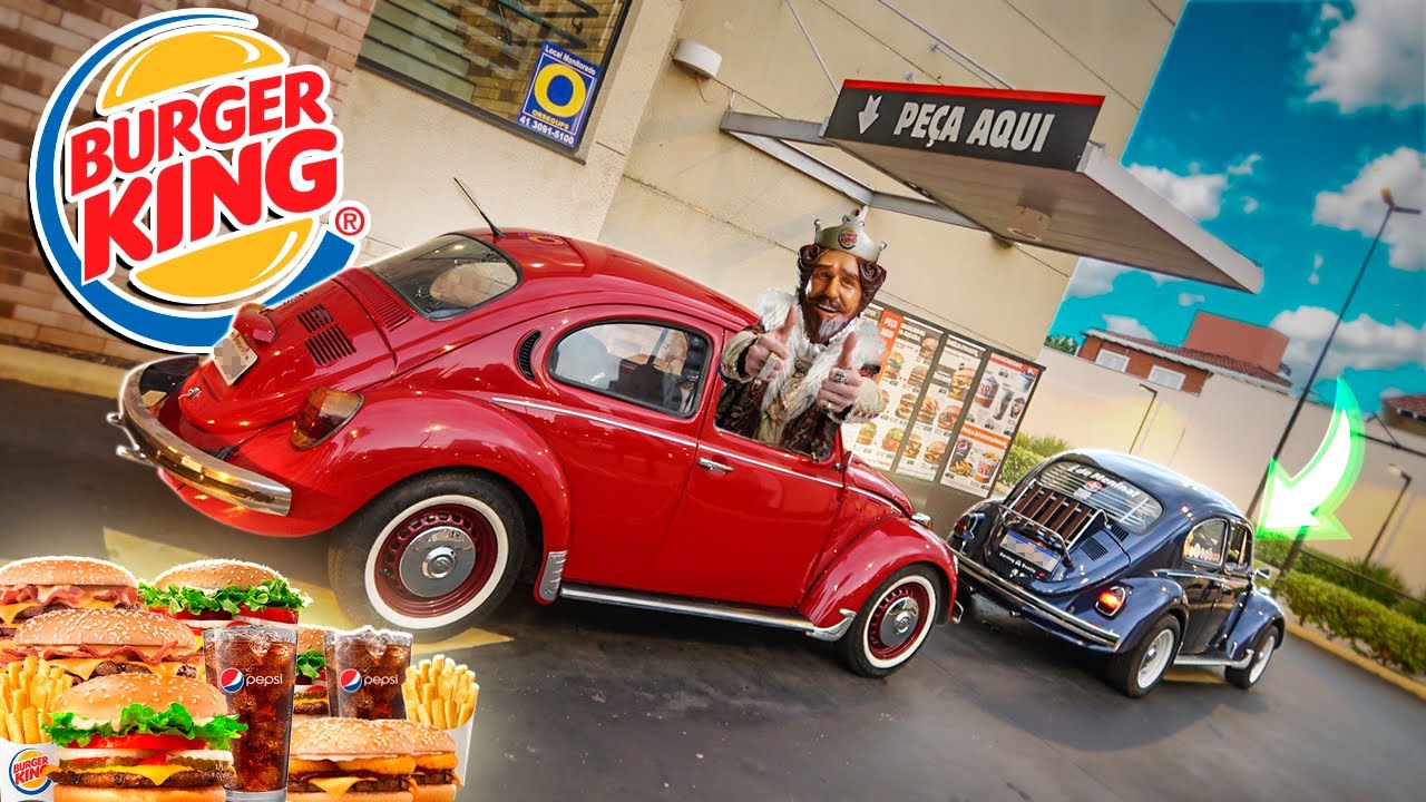 PEDI TUDO QUE O FUSCA DA FRENTE PEDIU NO BK!! *encontro de fuscas*