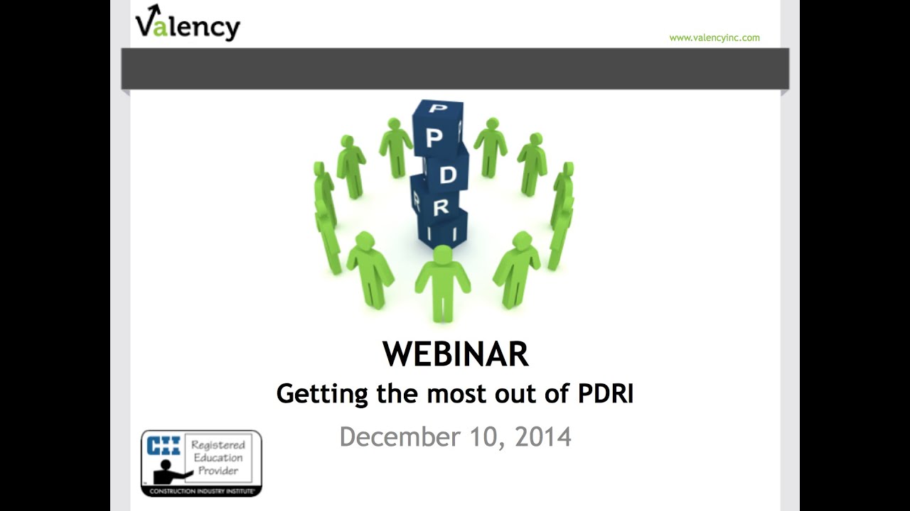 Webinar: Getting the most out of PDRI