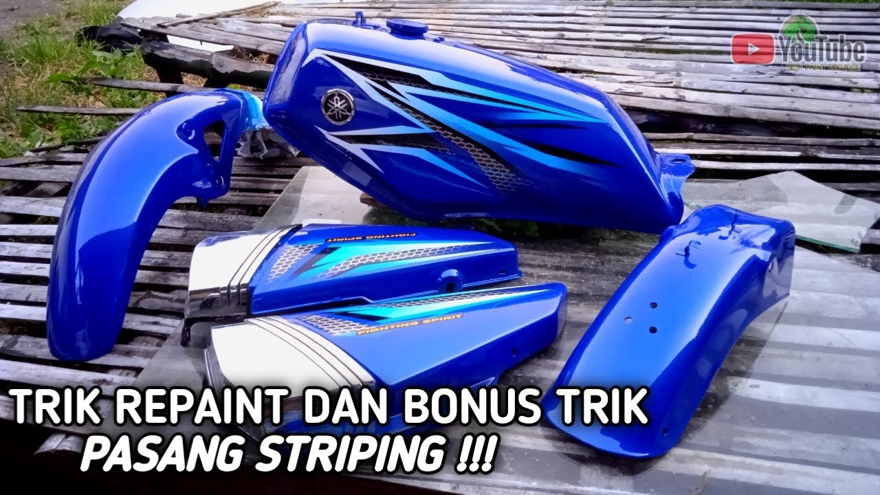 CAT FULL BODY RX KING WARNA BIRU ORIGINAL | BESERTA  CARA PASANG STRIPING RX KING