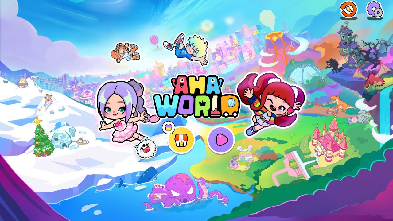 Playing Aha world but they reset the game 🎀🌸 pink bow hart Star 