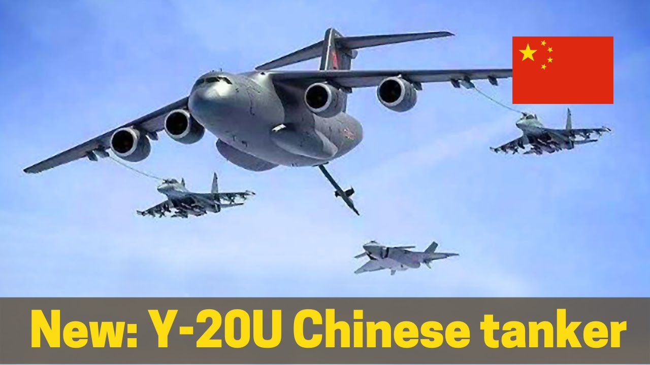 China Y-20U aerial refuel tanker aircraft, new photo from factory unveiled, boosting PLA capability