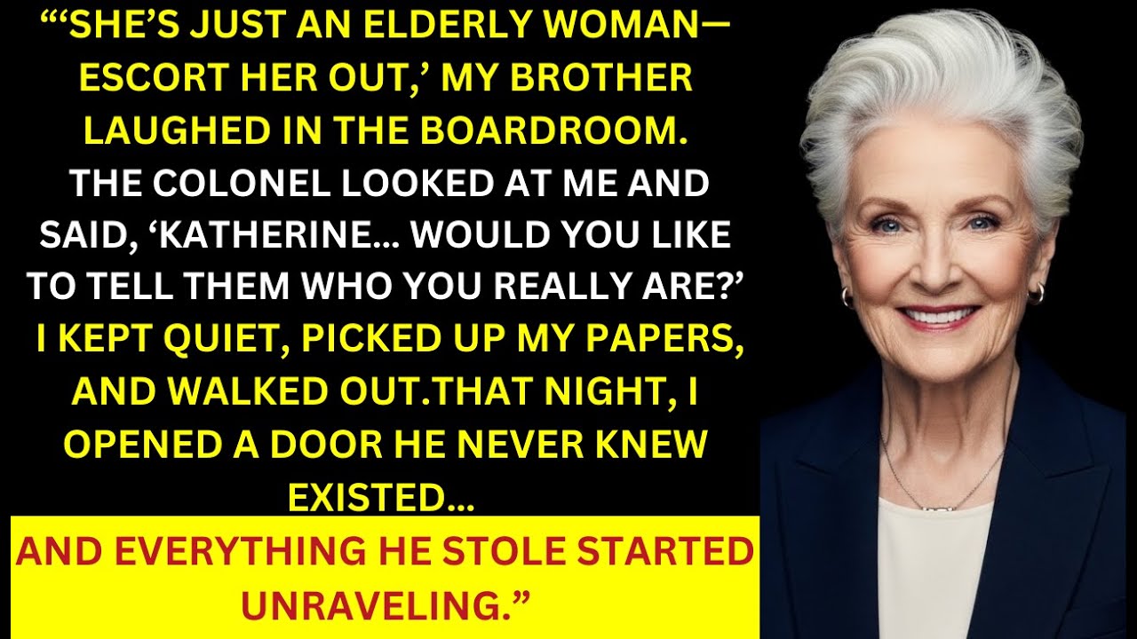 She is Just an Elderly Woman, My Brother Said - The Colonel Corrected Him....