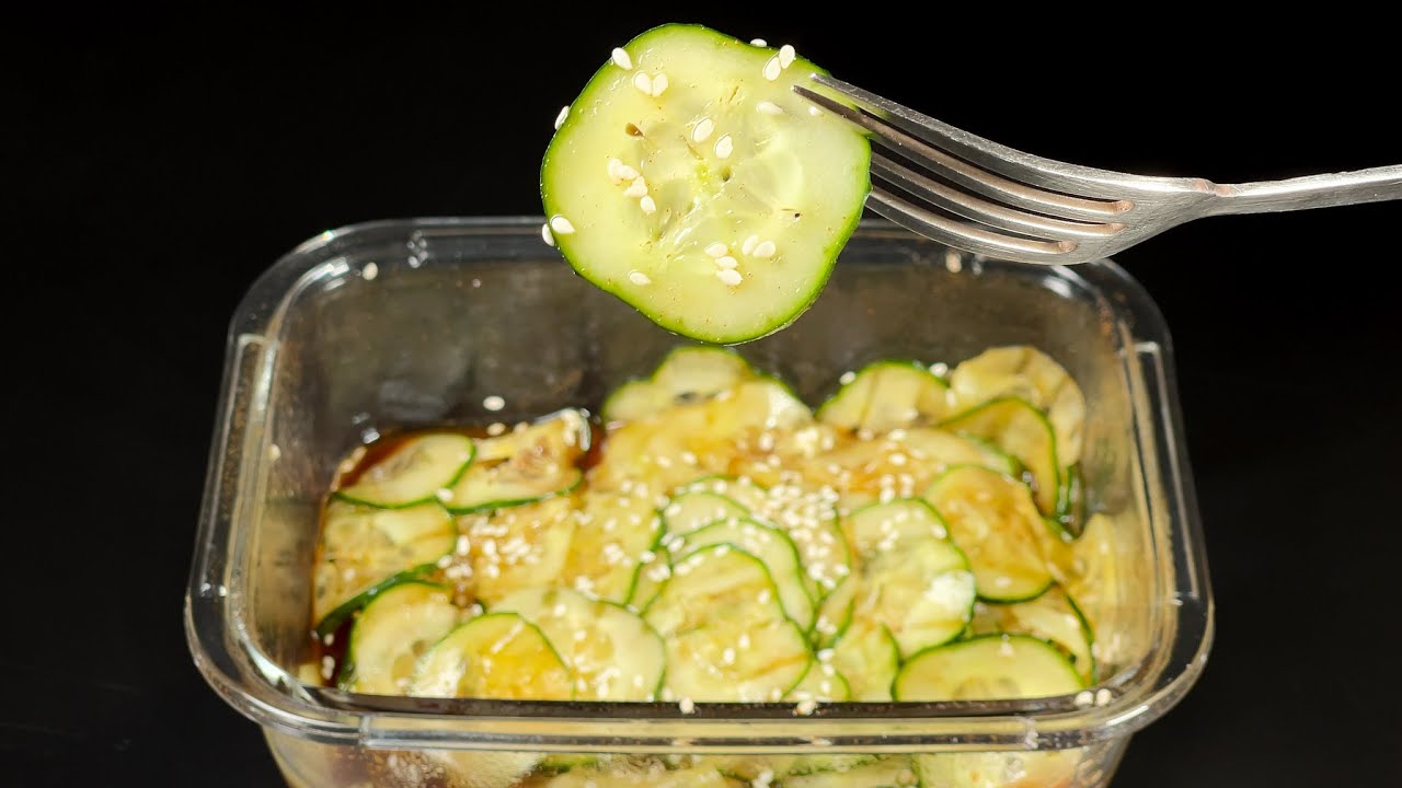 Die leckerste Gurken-Vorspeise aller Zeiten! Sommer Salat! Schnelles Rezept