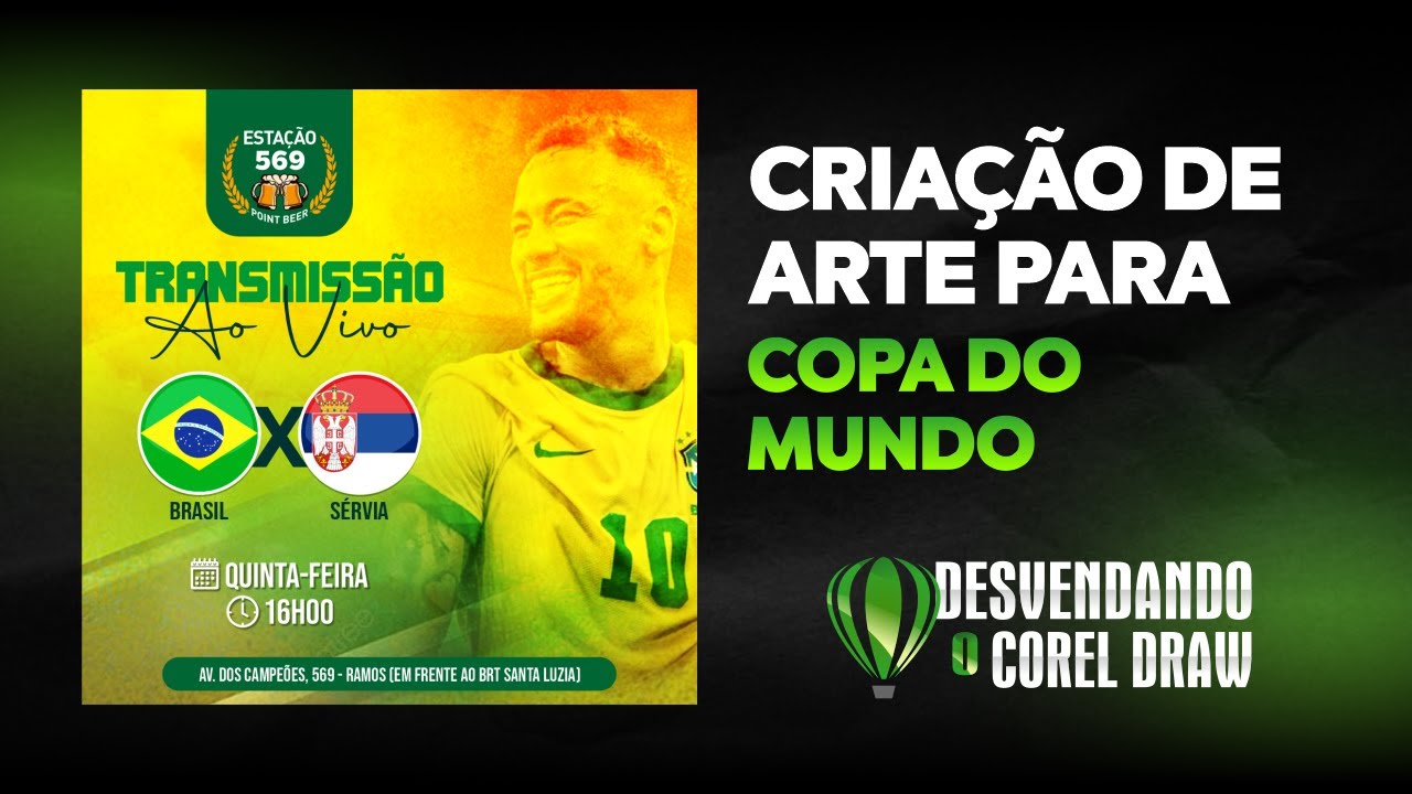 Criação de Arte para Copa do Mundo 2022 no Corel Draw