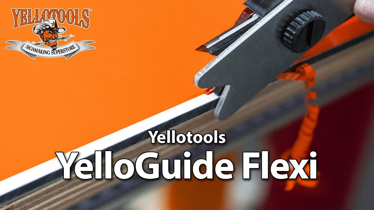 Yellotools YelloGuide Flexi - Folienmesser für exakte Distanzschnitte | Werbetechnik Werkzeug