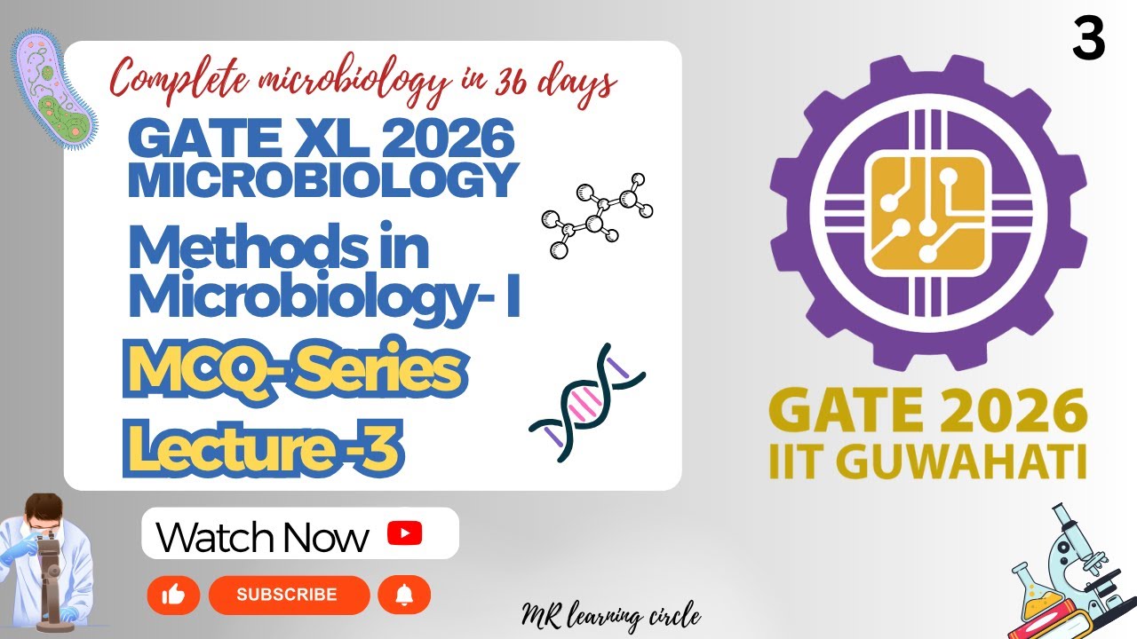 GATE-2026 | Лекция-3 | Методы в микробиологии-I | Микробиология | День 3 | XL | 36-дневный курс м...