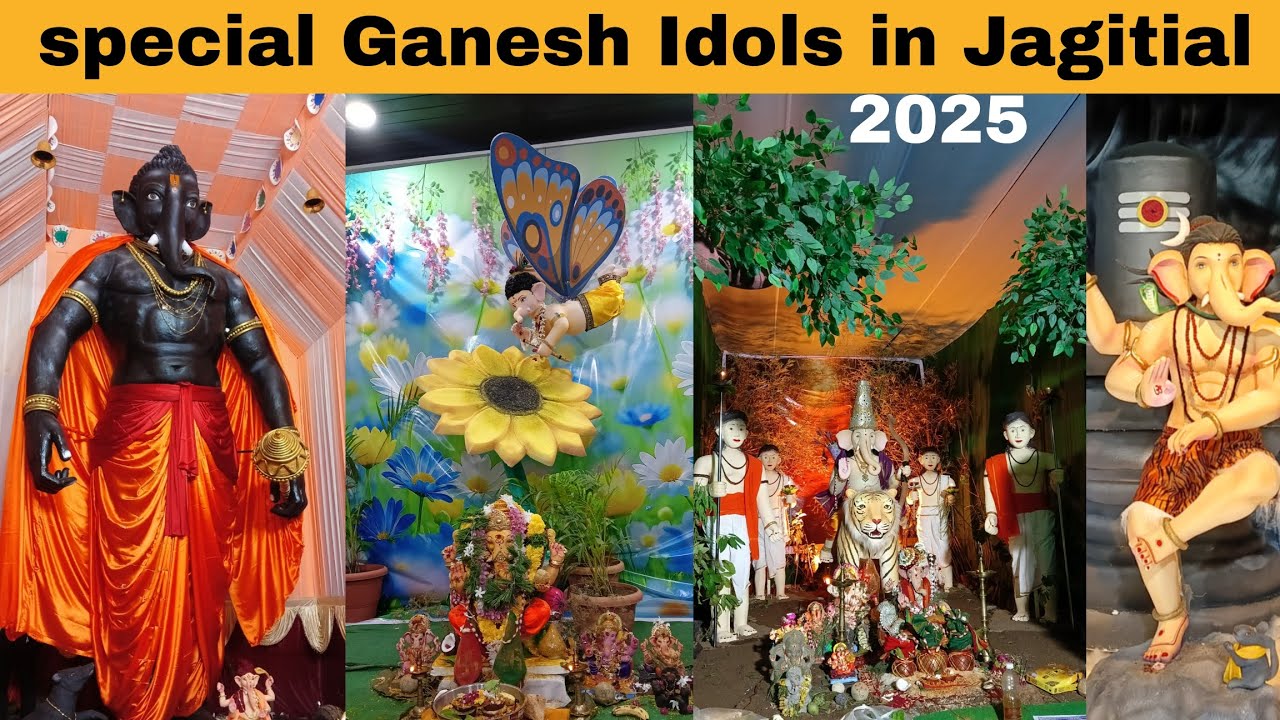 Special Ganesh Idols in jagtial | jagitial ganesh Idols 2025 | koushikworld1 