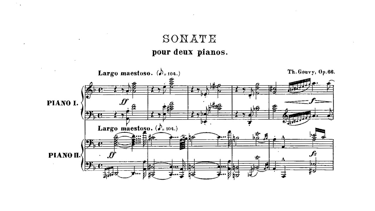 Louis Th&eacute;odore Gouvy &ndash; Sonata for 2 Pianos