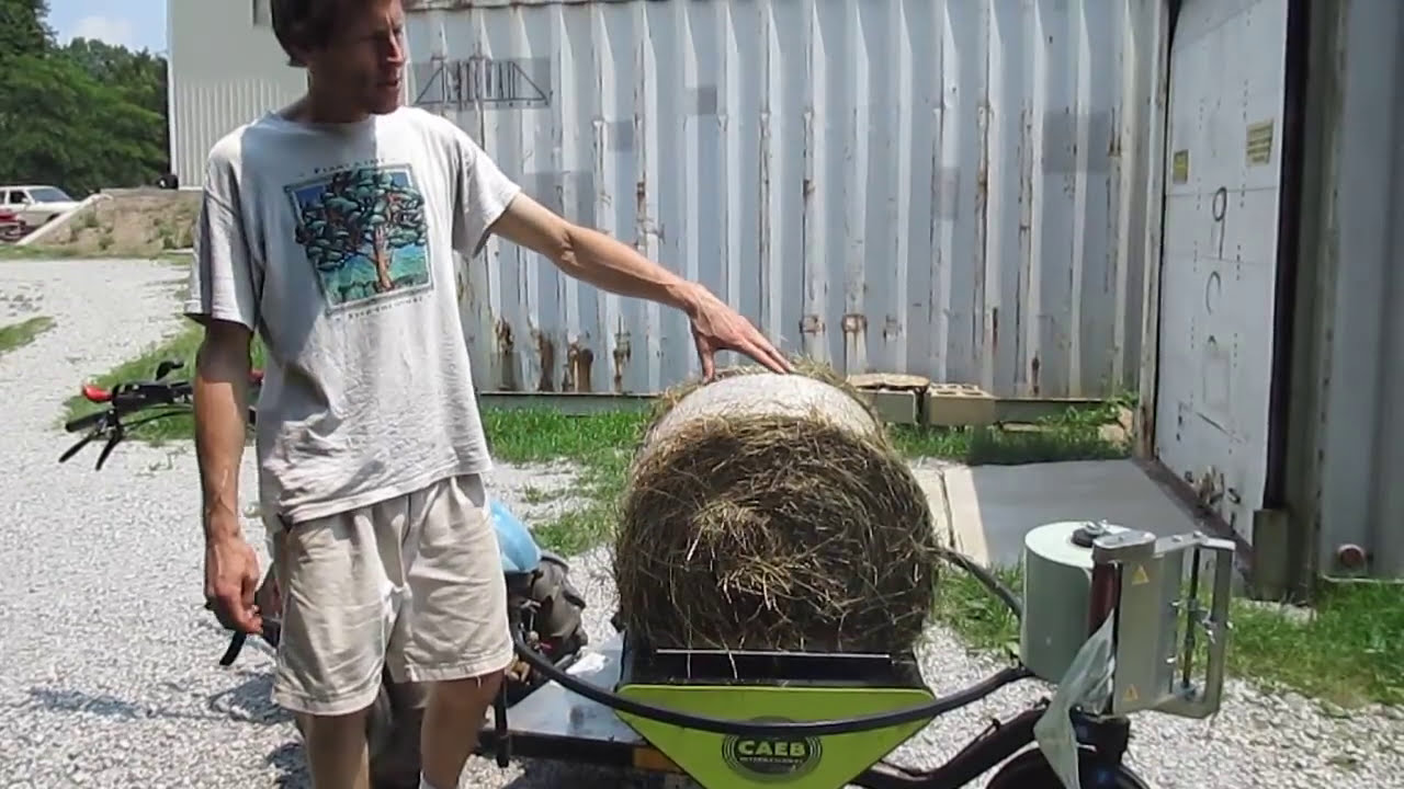 CAEB Bale Wrapper with BCS 853 Walk-Behind Tractor