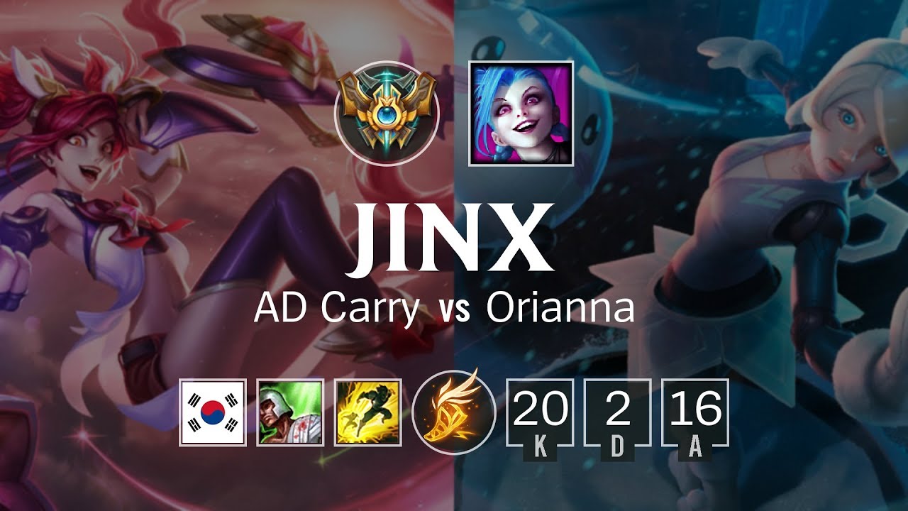 Jinx ADC vs Orianna - KR Challenger Patch 8.21