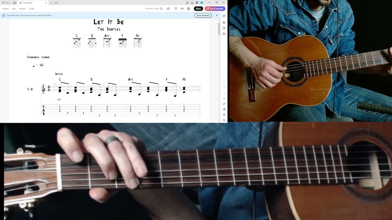 Let It Be Chord Melody Live Lesson via Zoom March 23rd and 30th