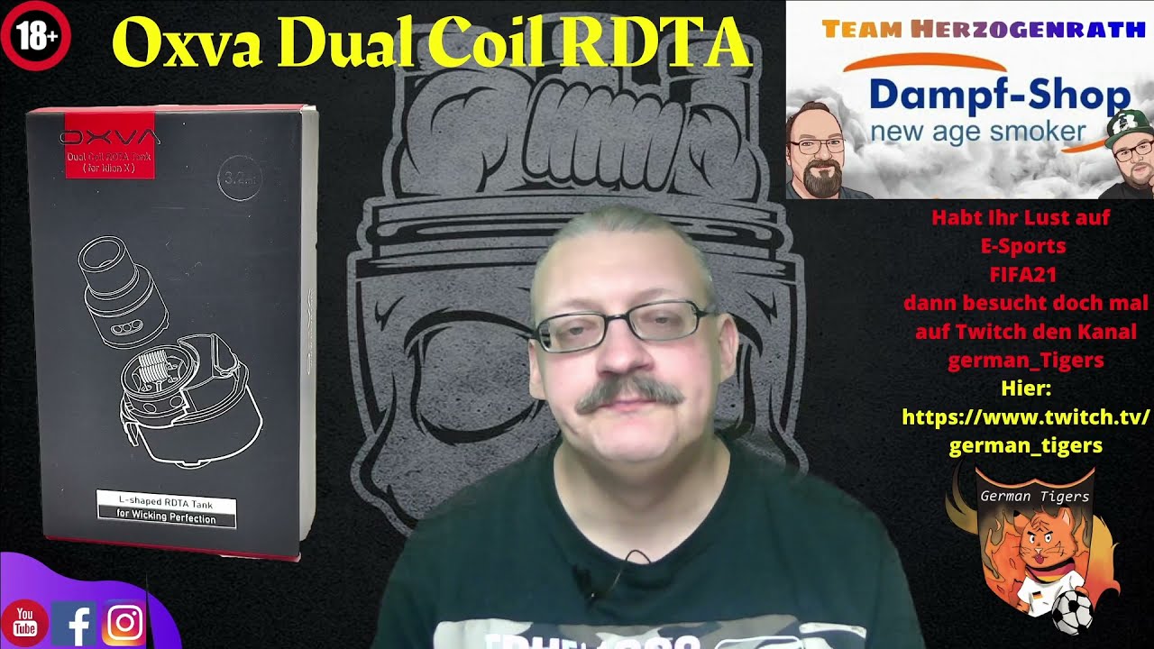 Oxva Dual Coil RDTA Tank f&uuml;r die Idian X. Ob dieser Selbstwickler gut ist? Unboxing Wickeln Deutsch