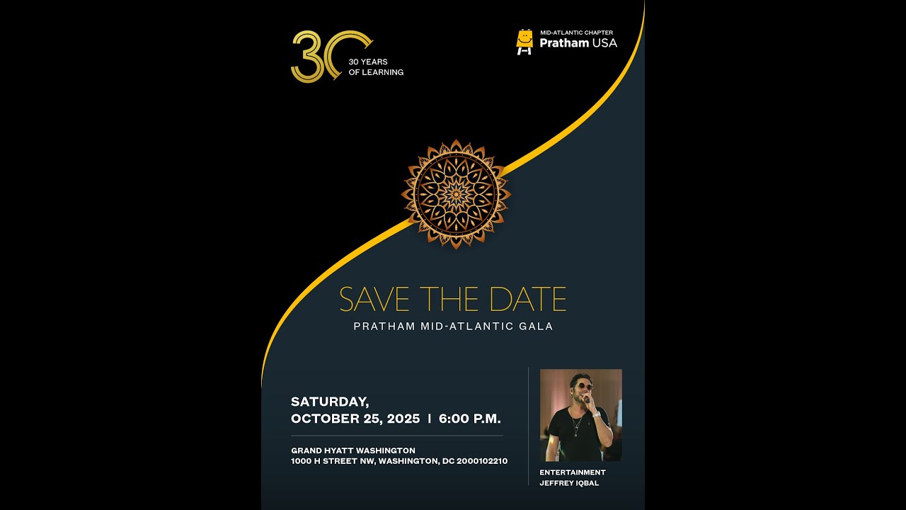 A special message from Jeffrey Iqbal | Pratham USA Mid-Atlantic Gala | October 25th