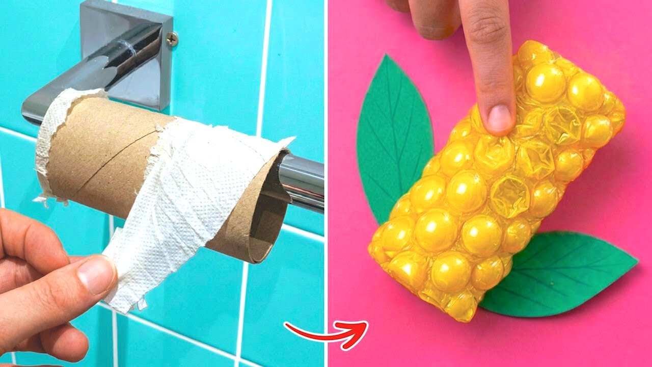 Превратите бумажные и картонные трубки в произведения искусства! 🛠️✨