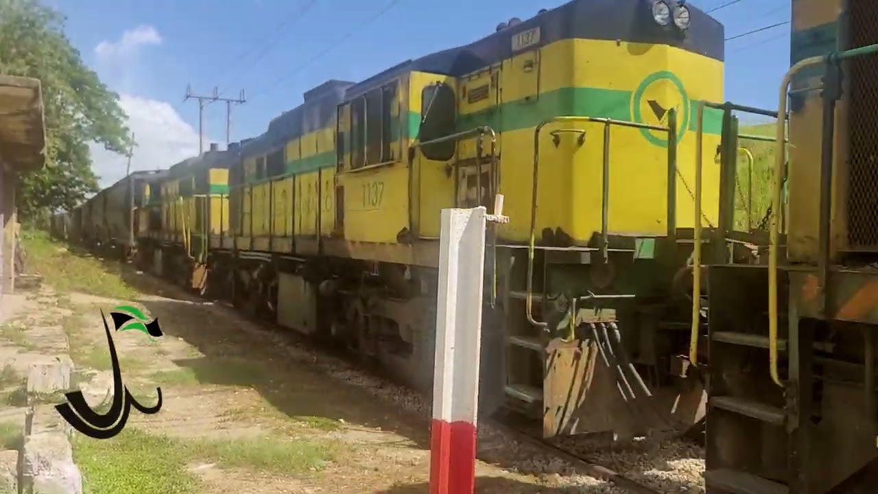 Railway Crossing in Jamaica   Passing Train