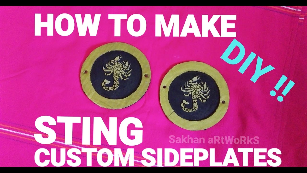 Diy How To Make Sting Custom Sideplates At Home | WWE Superstars Custom Sideplates Tutorials