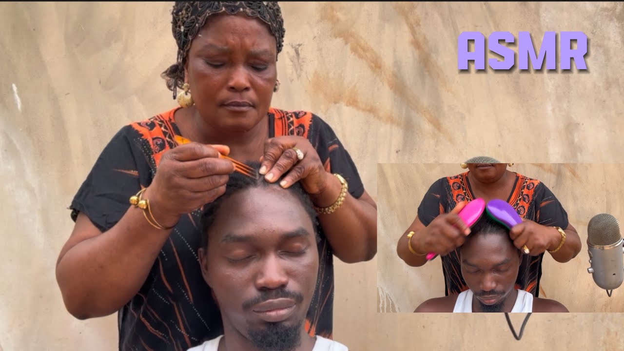 ASMR | Mom checking scalp, head, scalp massage, aggressive fast scalp scratching | no talking, gum