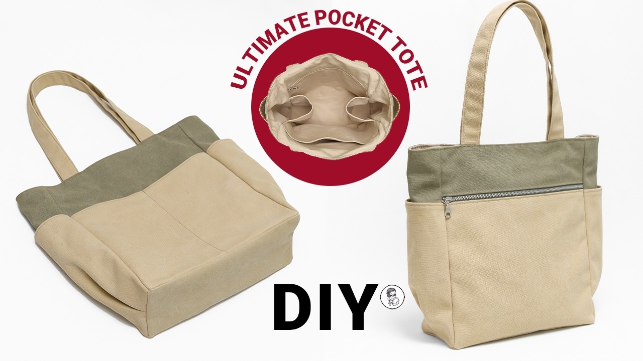 DIY Multi-Pocket Tote | Сумка-тоут с 8 карманами: мастер-класс по пошиву многофункциональной сумки